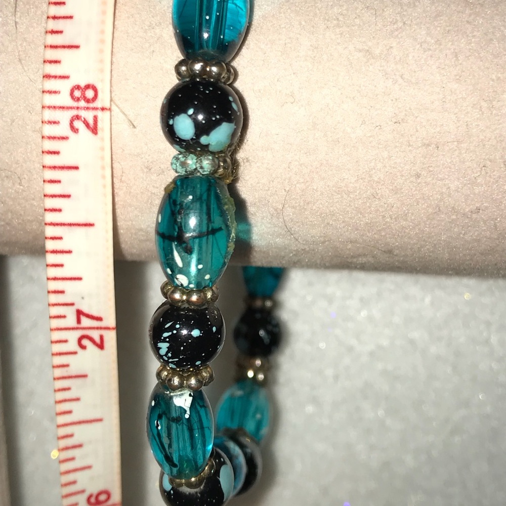 New Artisan Glass Bead Stretch Bracelet